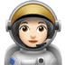 👩🏻‍🚀 woman astronaut: light skin tone display on Apple